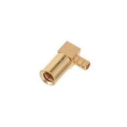 1 pcs : 7405-1521-003 - RF Connectors / Coaxial Connectors SSMB / RIGHT ANGLE PLUG FEMALE CRIMP TYPE FOR 2.6/50 S CABLE GOLD