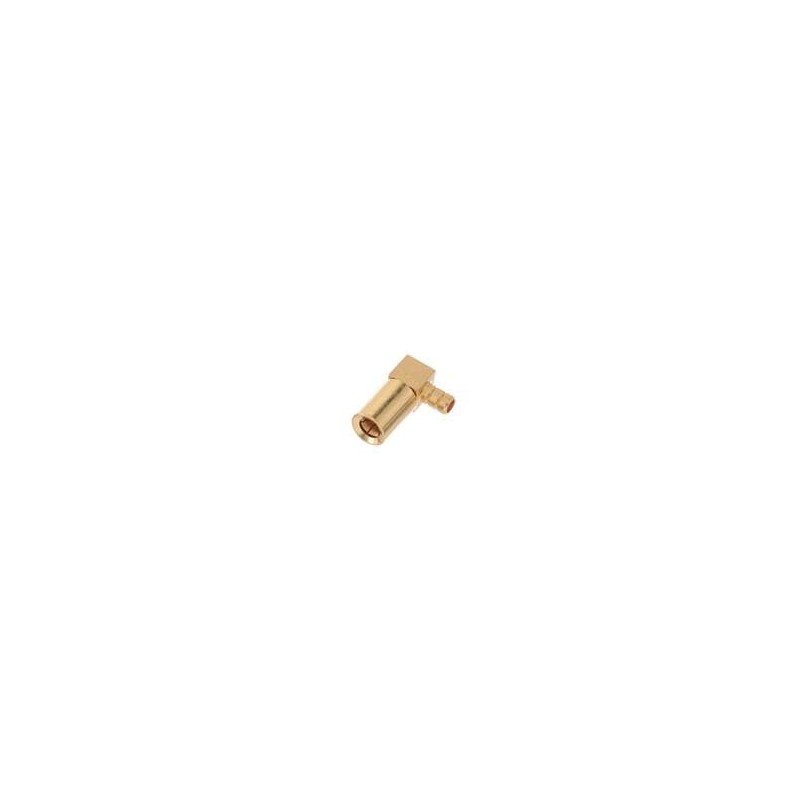 1 pcs : 7405-1521-003 - RF Connectors / Coaxial Connectors SSMB / RIGHT ANGLE PLUG FEMALE CRIMP TYPE FOR 2.6/50 S CABLE GOLD
