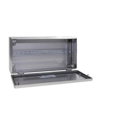 1 pcs - Rittal BG Series Grey Stainless Steel Enclosure, IP66, Grey Lid, 200 x 400 x 123mm
