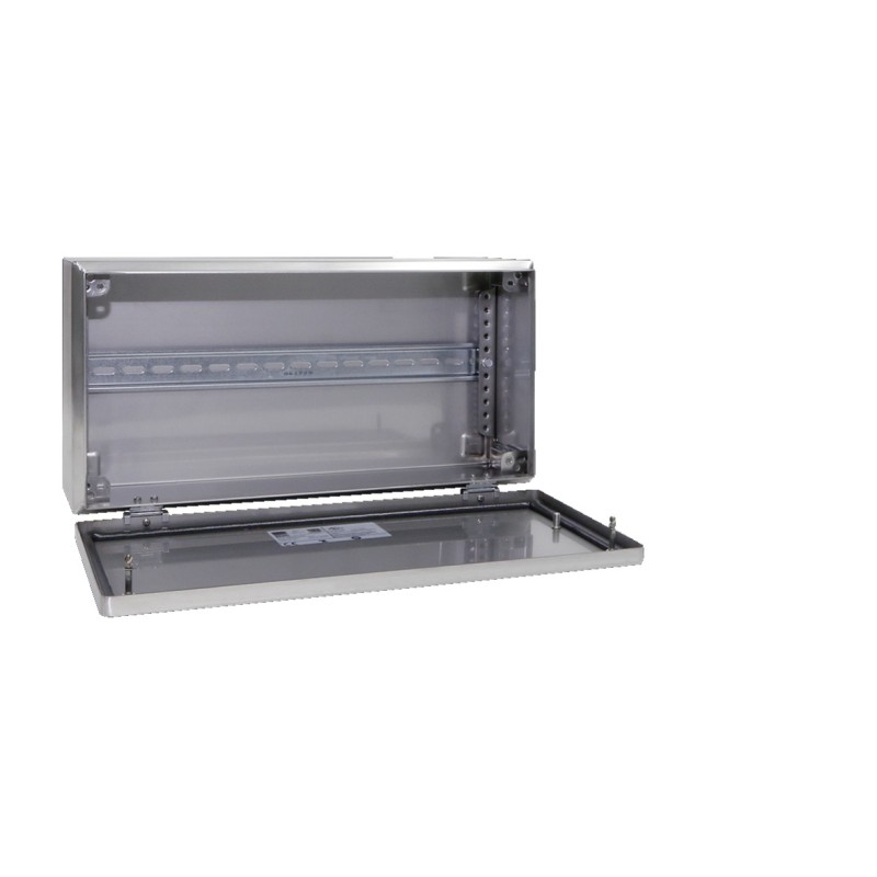 1 pcs - Rittal BG Series Grey Stainless Steel Enclosure, IP66, Grey Lid, 200 x 400 x 123mm
