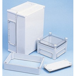 1 pcs - Fibox EK Series Grey Polycarbonate Enclosure, IP66, IP67, Flanged, Grey Lid, 560 x 380 x 180mm