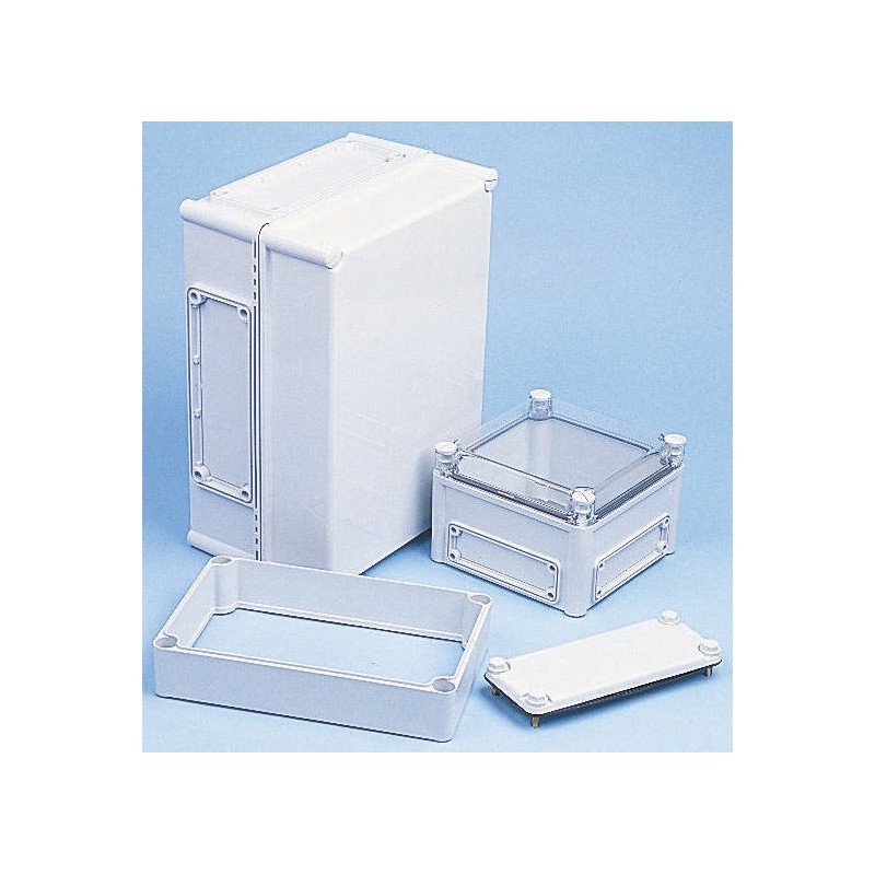 1 pcs - Fibox EK Series Grey Polycarbonate Enclosure, IP66, IP67, Flanged, Grey Lid, 560 x 380 x 180mm