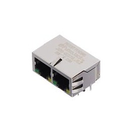 1 pcs : JX80-0037NL - Modular Connectors / Ethernet Connectors 1X2 TAB DOWN W/LED'S ETHERNET (NON PoE)