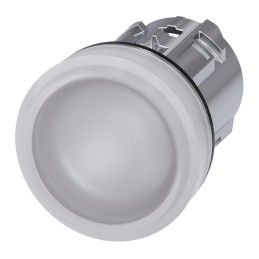 1 pcs - Siemens White Pilot Light Head, 22mm Cutout SIRIUS ACT Series