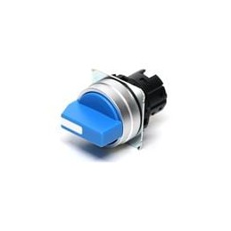 1 pcs : A22NZ-3MM-NAA - Rotary Switches Blue 3 POS Brushed Metal