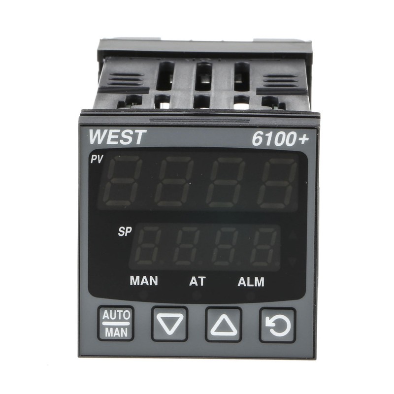 1 pcs - West Instruments P6100+ Panel Mount PID Temperature Controller, 48 x 48mm 1 Input, 2 Output Relay, 100 - 240 V