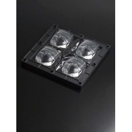 1 pcs - Ledil FP15672_STRADA-2X2MXS-T4-B, STRADA Series 4-Way LED Lens, Wide Beam