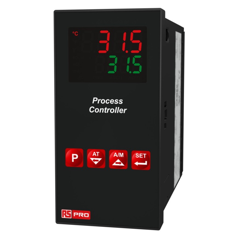 1 pcs - RS PRO Panel Mount PID Temperature Controller, 48 x 96mm 3 Input, 3 Output Relay, SSR, 100 - 240 V Supply