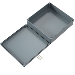 1 pcs - Rose Polyester Standard Series Grey Glass Fibre Reinforced Polyester Enclosure, IP66, IK08, Grey Lid, 405 x 400 x 121mm