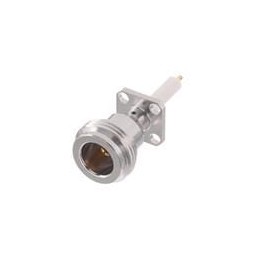 1 pcs : R161410520 - RF Connectors / Coaxial Connectors N / 1/2 INCH SQUARE FLANGE JACK RECEPTACLE WITH CYLINDRICAL CONTACT