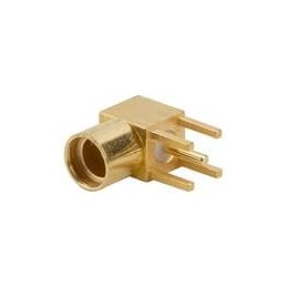1 pcs : 908-24100 - RF Connectors / Coaxial Connectors R/A PCB JACK GOLD .118' THRU-HOLE LEGS