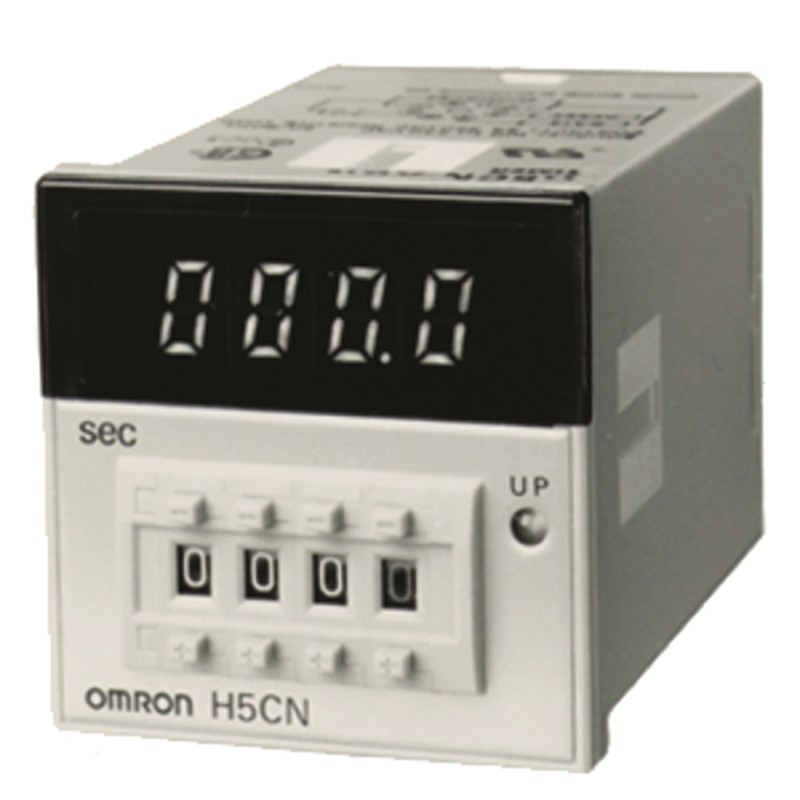 1 pcs - Omron H5CN Series Panel Mount, Surface Mount Timer Relay, 100 - 240 V ac, 12 - 48V dc, 1-Contact, 1 s