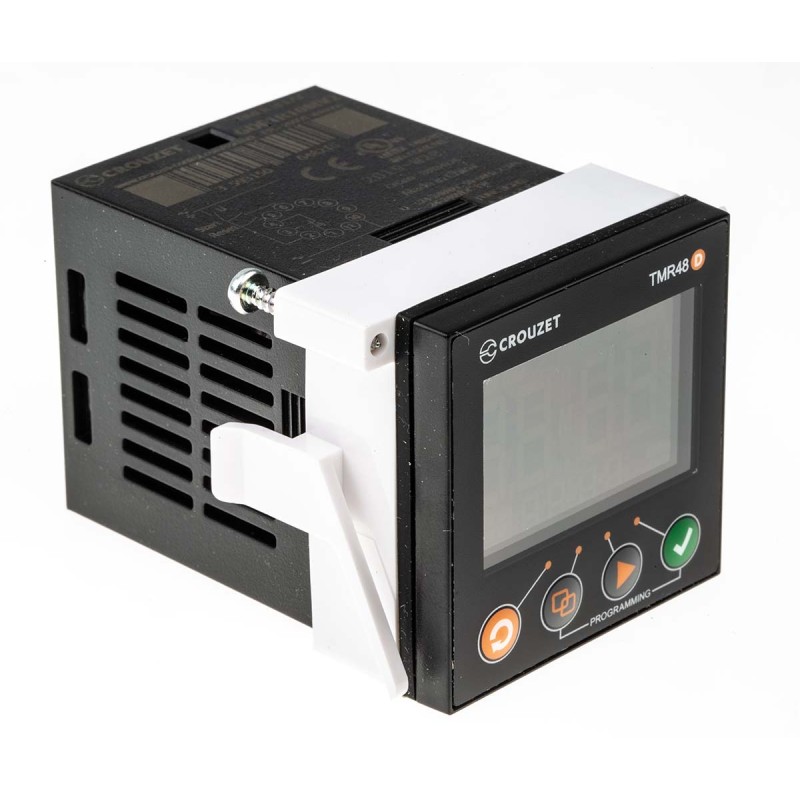 1 pcs - Crouzet Syr-Line Series Panel Mount Timer Relay, 24 - 240V ac/dc, 1-Contact, 0.001 - 9.999 s, 0.01