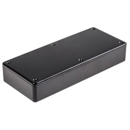 1 pcs - Hammond 1591 Series Black ABS Enclosure, IP54, Black Lid, 165 x 71 x 25mm