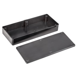 1 pcs - Hammond 1591 Series Black ABS Enclosure, IP54, Black Lid, 165 x 71 x 25mm