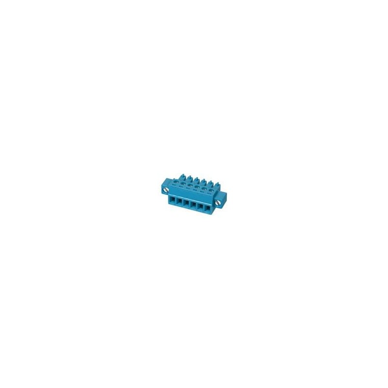 1 pcs : TBP02P1W-381-06BE - Pluggable Terminal Blocks Terminal block, pluggable, 3.81, plug, 6 pole, slotted screw, blue