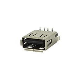 1 pcs : UJ2-AV-4-SMT-TR-T - USB Connectors USB jack 2.0, standard A type, 4 pin, vertical, 30 uin plating, SMT, T&R, Pick and pl