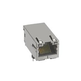 1 pcs : 2250662-1 - Modular Connectors / Ethernet Connectors MagJack RJ45,1X1,10G,4PPOE 600mA,TAB UP,GY/GY,WAVE SOLDER
