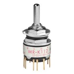 1 pcs : MRK112 - Rotary Switches SP 2-12 POSITIONS 250mA PC TERM