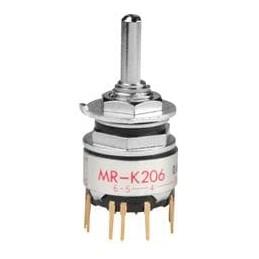 1 pcs : MRK206 - Rotary Switches DP 6 POSITION LOW SHAFT ACTUATOR PC