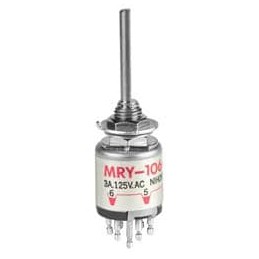 1 pcs : MRY106 - Rotary Switches DP4POSSHAFTACUTR PC-TURRET TERMINALS