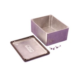 1 pcs - Hammond 1550 Series Natural Die Cast Aluminium Enclosure, IP66, Natural Lid, 115 x 90 x 51mm