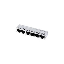 1 pcs : 43223-8164 - Modular Connectors / Ethernet Connectors ModJack RA Gangd SHLD FLH 6PRT 8/8
