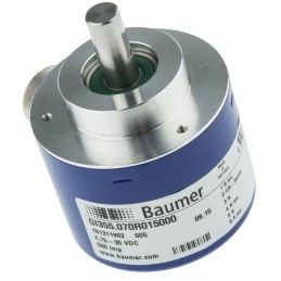 1 pcs - Baumer GI355 Series Optical Incremental Encoder, 500 ppr, HTL/Push Pull Signal, Solid Type, 10mm Shaft