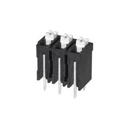 1 pcs : TBLH10V-500-03BK - Fixed Terminal Blocks Terminal block, screwless, High Temp, 5.00, Vertical, 3, Black w Gray Button