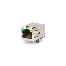 1 pcs : 5-2337992-3 - Modular Connectors / Ethernet Connectors RJ45 JACK MAG. POE 10/100 LED 1X1 INV.