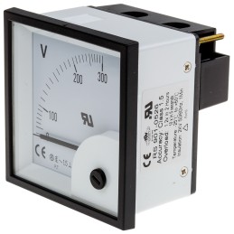 1 pcs - RS PRO Analogue Voltmeter AC ±1.5 %, 68 x 68 mm