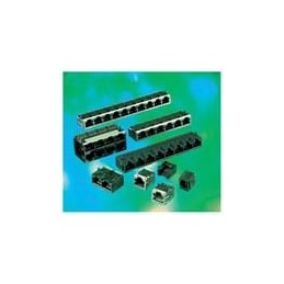 1 pcs : 10113616-01531LF - Modular Connectors / Ethernet Connectors 1x8 PORTS TAB DOWN GANGED