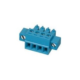 1 pcs : TBP02P1W-381-04BE - Pluggable Terminal Blocks Terminal block, pluggable, 3.81, plug, 4 pole, slotted screw, blue