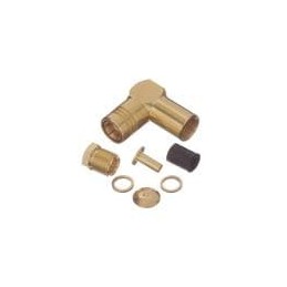 1 pcs : R114165000 - RF Connectors / Coaxial Connectors SMB / RIGHT ANGLE PLUG CLAMP TYPE CABLE 2.6/50+75 S