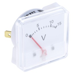 1 pcs - HOBUT Analogue Voltmeter DC ±8 %, 41.5 (Dia.) mm