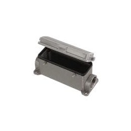 1 pcs : T1460240121-000 - Heavy Duty Power Connectors Hood High Body PG21 PG2x16 Side Entry