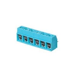 1 pcs : TB002V-500-06BE - Fixed Terminal Blocks Terminal block, screw type, 5.00 , vertical, 6 poles, CUI Blue, slotted screw, P