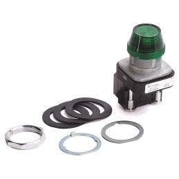 1 pcs - Rockwell Automation, 800T, Panel Mount White LED Pilot Light, 30mm Cutout, IP66, Round, 480V