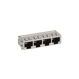 1 pcs : 44150-0012 - Modular Connectors / Ethernet Connectors 8/8 RA LO PROFILE 4 PORTS