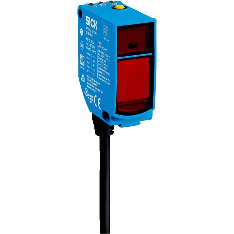 1 pcs - Sick Background Suppression Photoelectric Sensor, Block Sensor, 50 mm - 2.5 m Detection Range