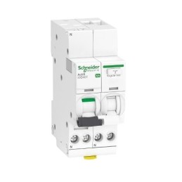 1 pcs - Schneider Electric RCBO, 16A Current Rating, 1P+N Poles, 30mA Trip Sensitivity, Type C, Acti9 Range