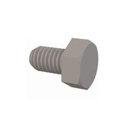 1 pcs : 50M030050J005 - Screws & Fasteners Hex Unslotted Bolt, M3 X .5 Thread, 5mm Lg, Natural, Nylon