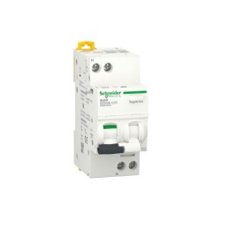 1 pcs - Schneider Electric RCBO, 20A Current Rating, 1P+N Poles, 300mA Trip Sensitivity, Type C, Acti9 Range