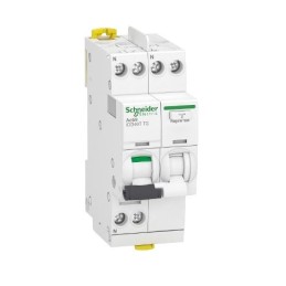 1 pcs - Schneider Electric RCBO, 25A Current Rating, 1P+N Poles, 30mA Trip Sensitivity, Type C, Acti9 Range