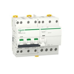 1 pcs - Schneider Electric RCBO, 40A Current Rating, 3P+N Poles, 300mA Trip Sensitivity, Type C, Acti9 Range