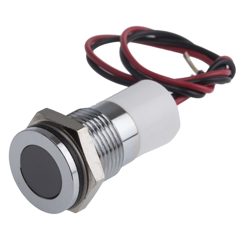 1 pcs - RS PRO White Panel Mount Indicator, 220V ac, 14mm Mounting Hole Size, Lead Wires Termination, IP67