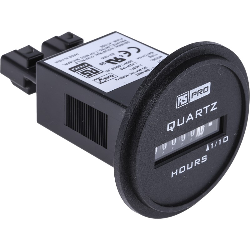 1 pcs - RS PRO Hour Meter Counter, 6 Digit, 50Hz, 90 - 264 V ac