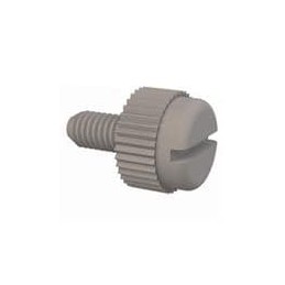 1 pcs : 50M030050T006 - Screws & Fasteners Slotted Thumb Screw, M3 X .5 Thread, 6mm Lg, Natural, Nylon