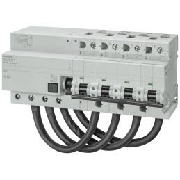 1 pcs - Siemens RCBO, 125A Current Rating, 4P Poles, 300mA Trip Sensitivity, Type B, Sentron Range