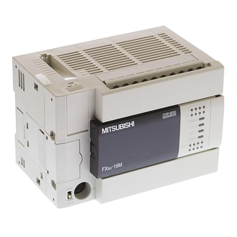 1 pcs - Mitsubishi FX3U Series Logic Module, 24 V dc Supply, Transistor Output, 8-Input, Sink, Source Input